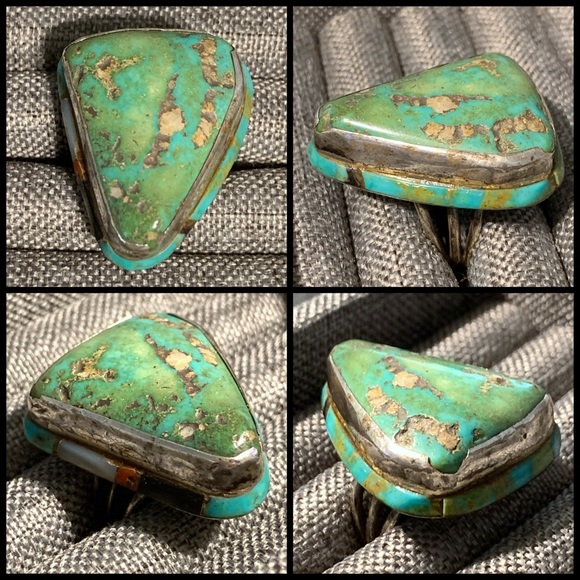 NOT FOR SALE 🚫 VTG NA Turquoise w/ Inlaid Ring - Picture 4 of 8